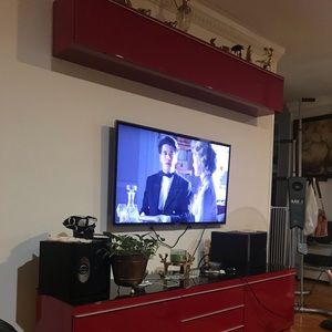 Tv wall top storage
